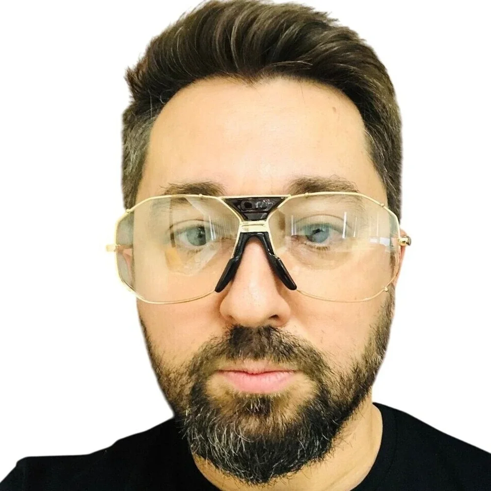 Retro Clear Lens Sunglasses Women Men Oversized Classic 70s Vintage Trendy Glass